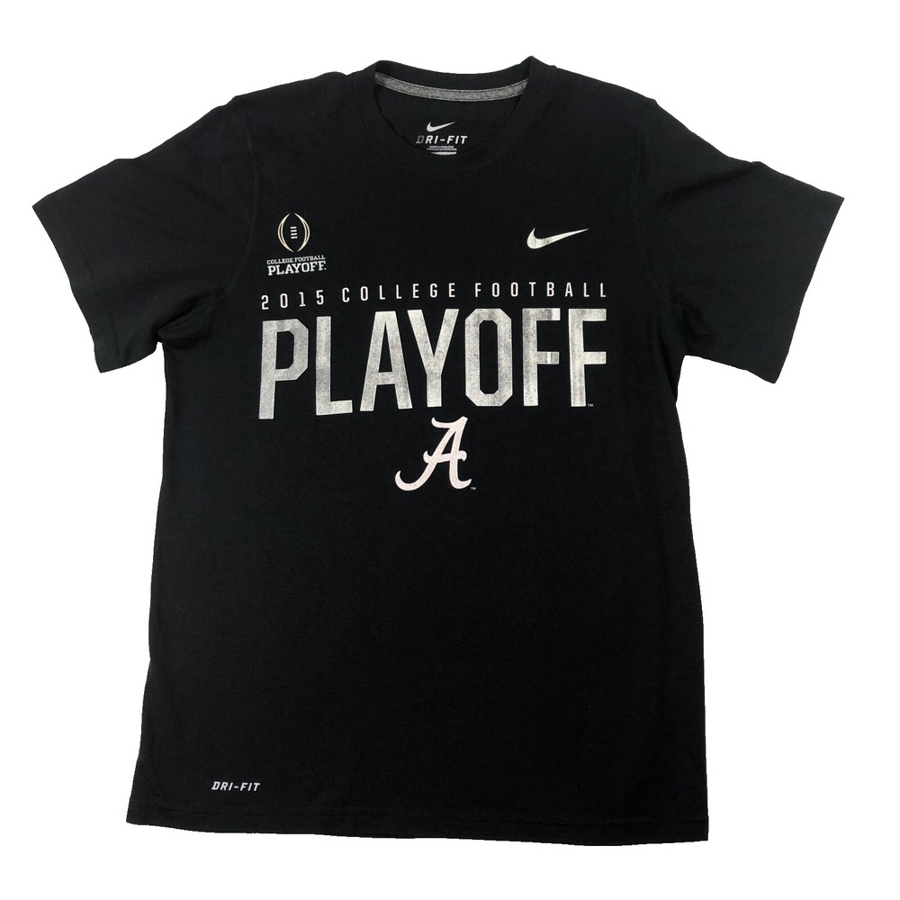 Nike Shirt Men's Small Black Gray White Alabama 2015 College Football Dri-Fit - Picture 1 of 12